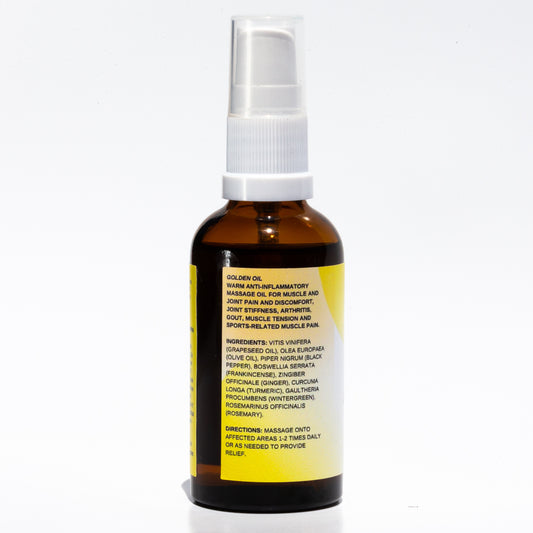 Golden Oil Turmeric Massage Oil for Arthritis, Gout Relief, Muscle & Joint Pain