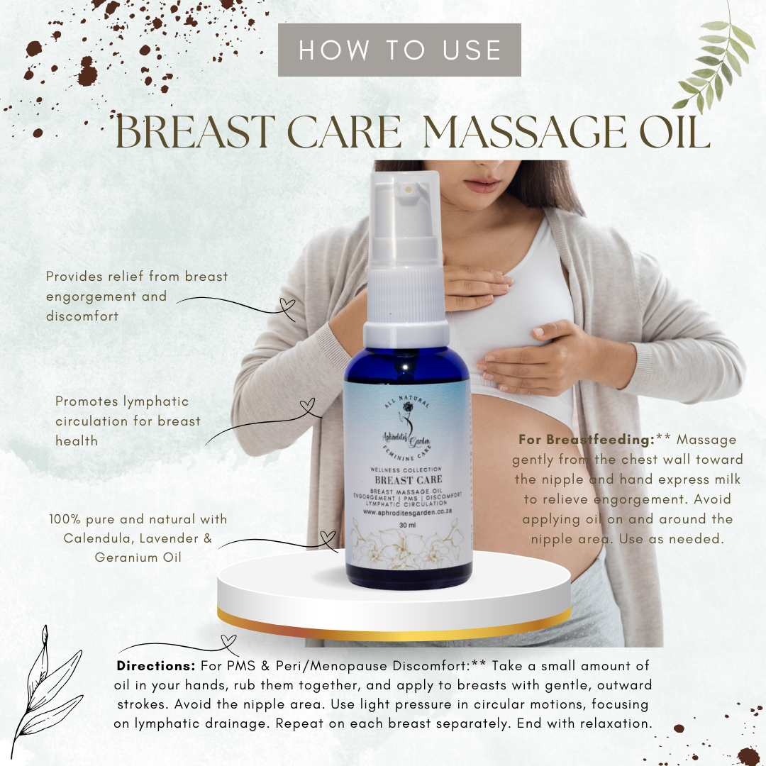 Breast Care Massage Oil for Engorgement, PMS & Breast Discomfort
