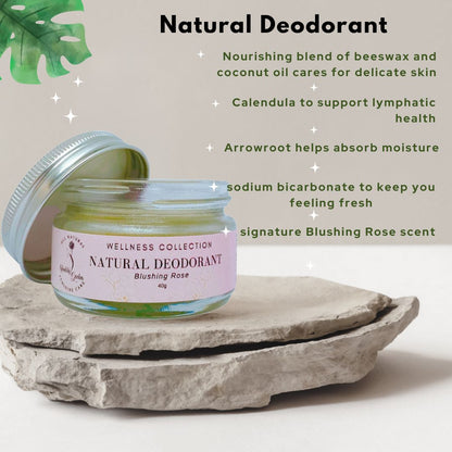 Natural Deodorant - Signature Blushing Rose Scent